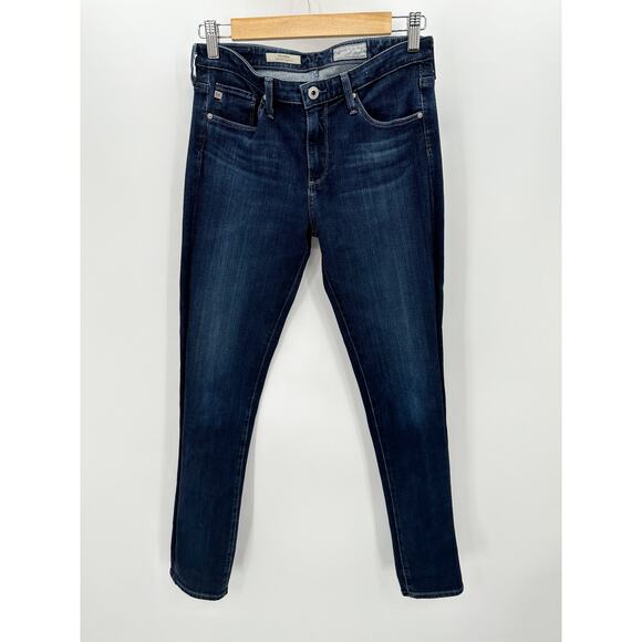 AG Adriano Goldschmied Jeans Women 27R Blue The Prima Mid Rise Dark Wash Denim - Picture 1 of 10